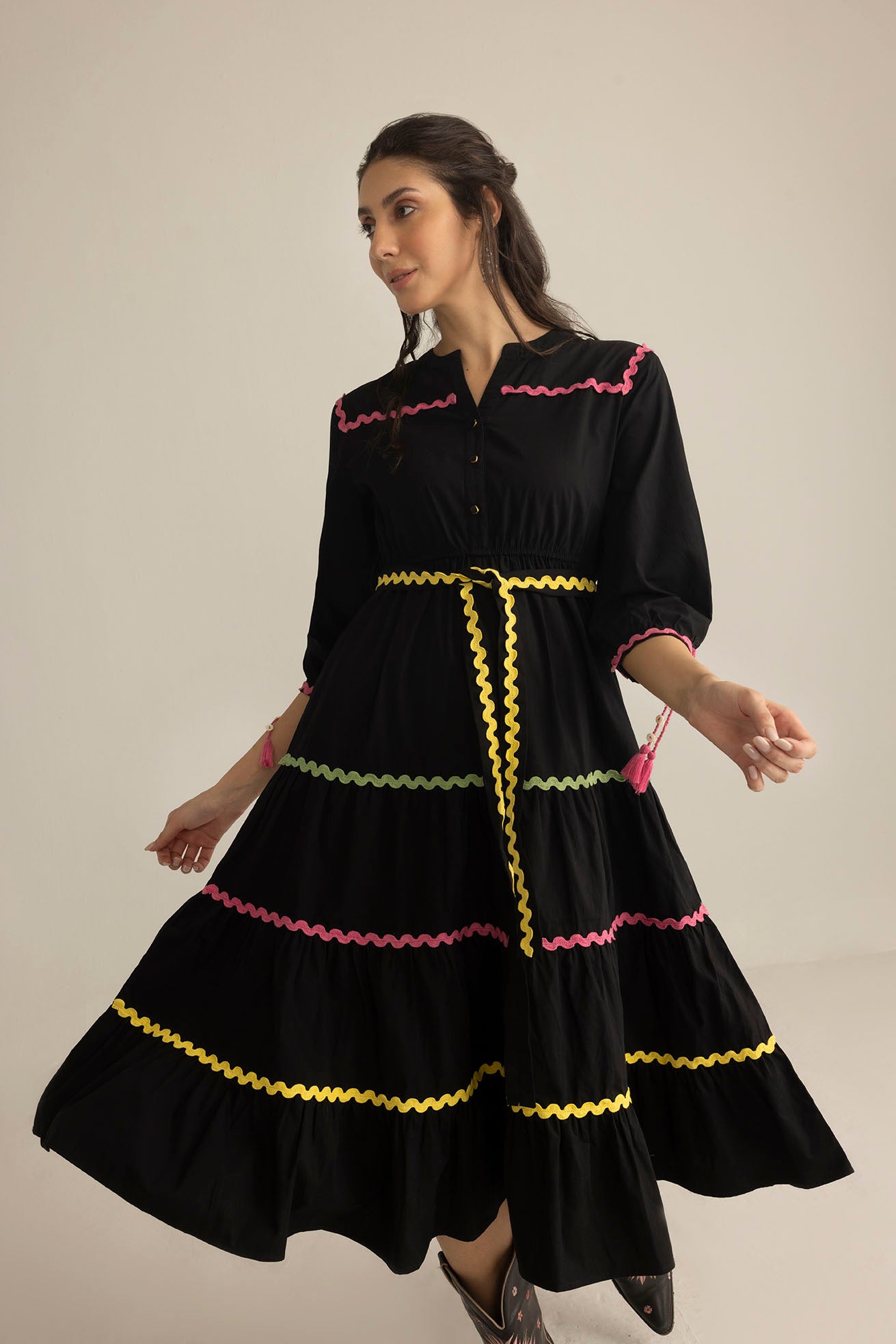 Carnival Sway Dress in Neon Dusk - Myra USA