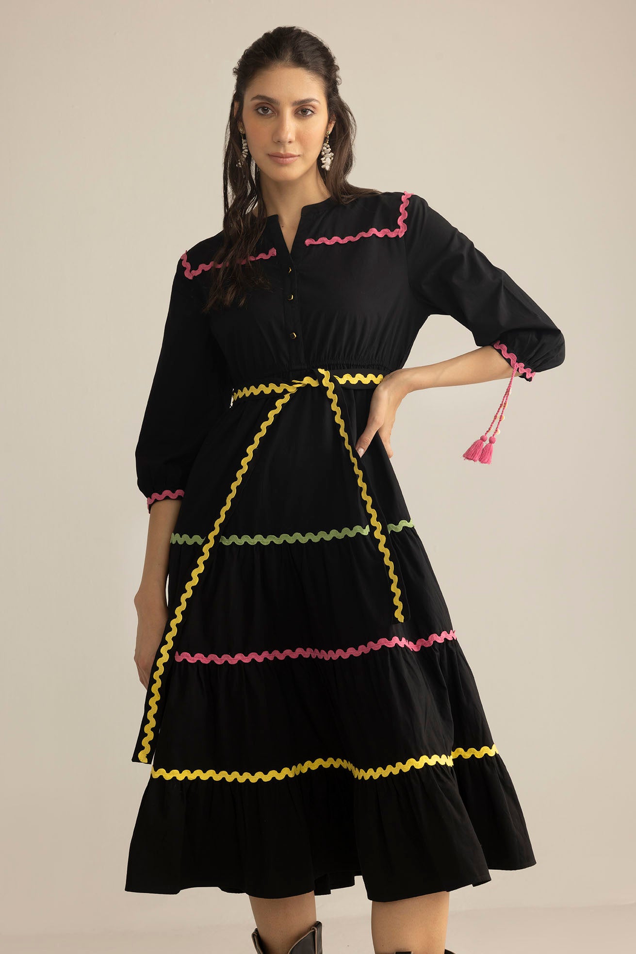 Carnival Sway Dress in Neon Dusk - Myra USA