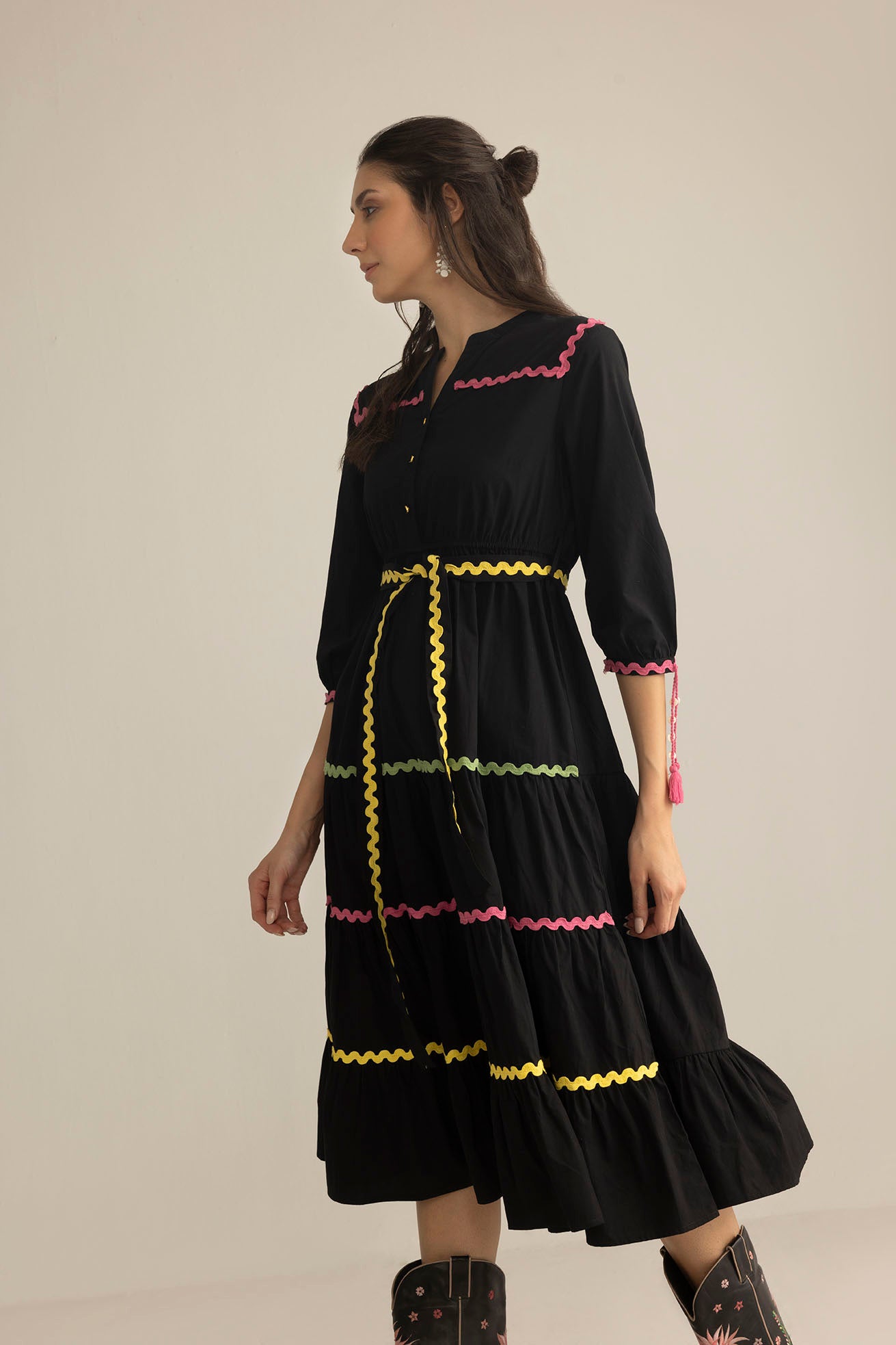 Carnival Sway Dress in Neon Dusk - Myra USA