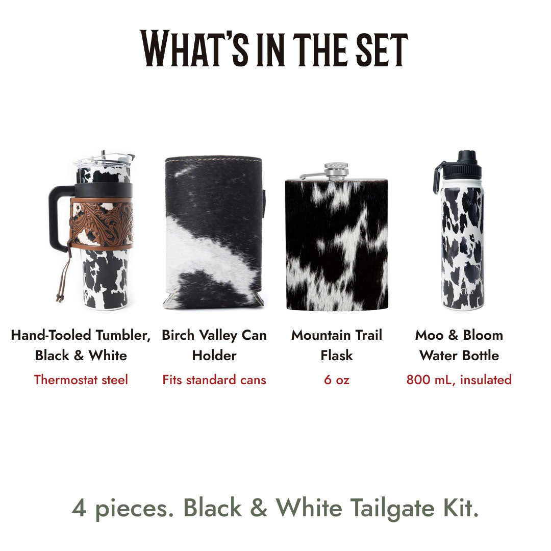 Black & White Tailgate Four-Piece - What is in the set