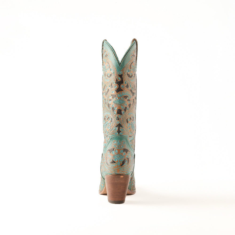 Kasiopeah Hand-tooled Boots in Turquoise - Myra USA