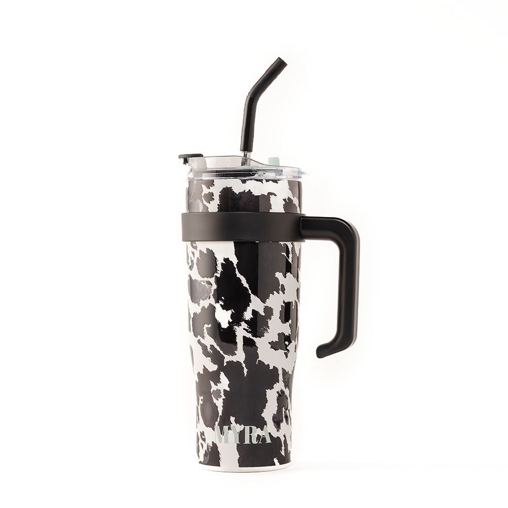 Wide Wyoming Tumbler In Black and White - Myra USA