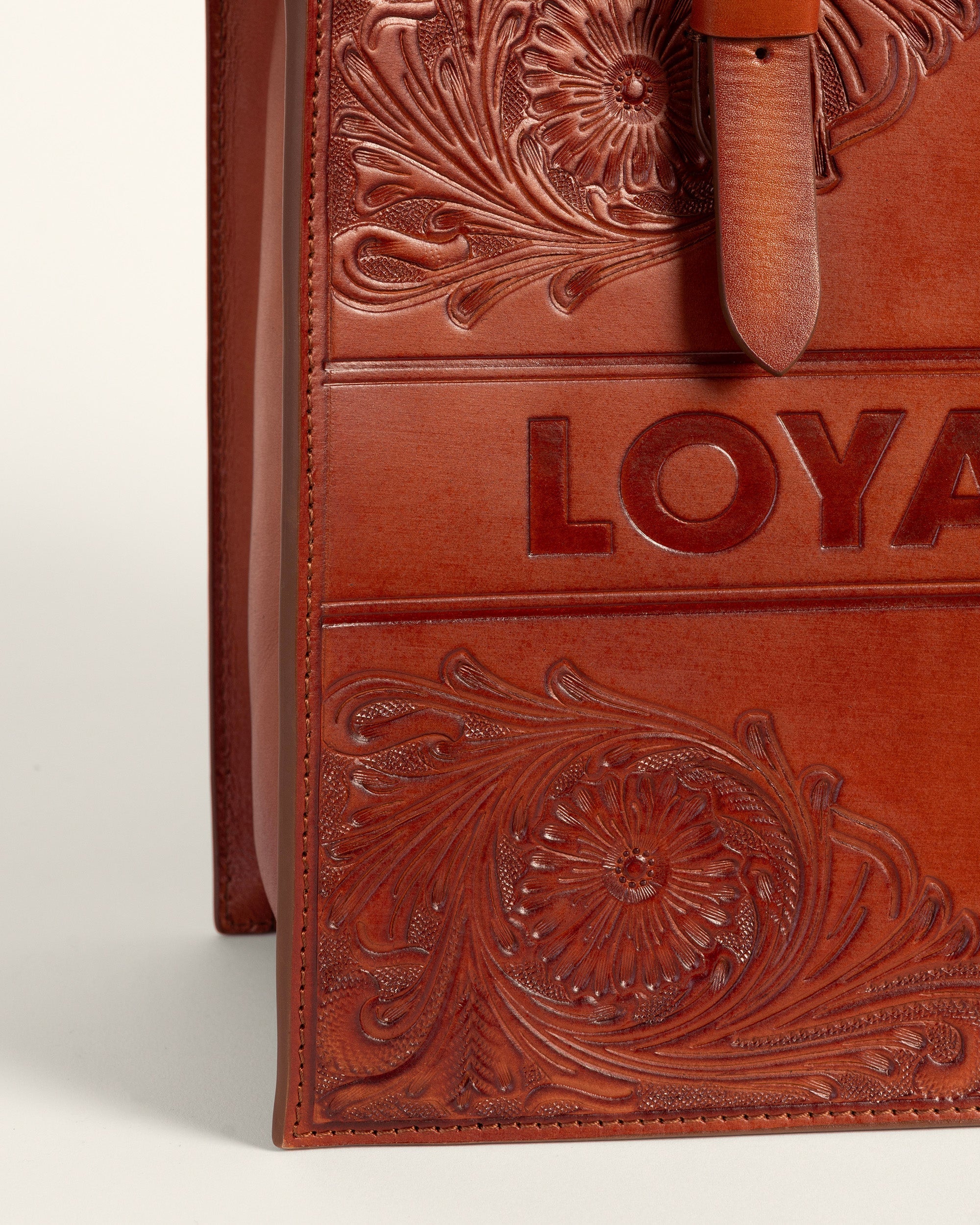 Loyal West Mivva Handtooled Medium Bag - Soft Walnut Leather