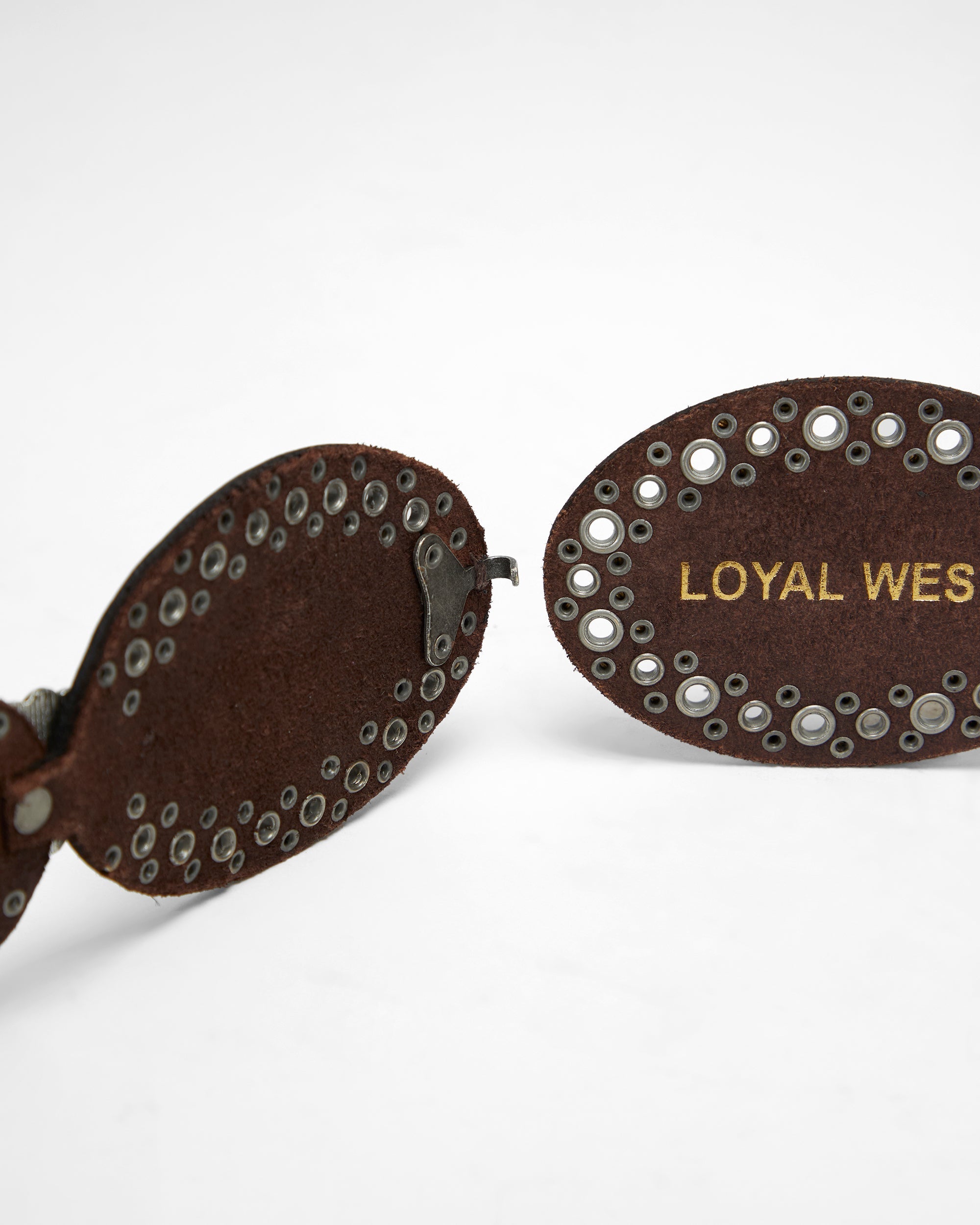 Loyal West Alta Buena Leather Belt In Calfskin-DARK BROWN - Myra USA