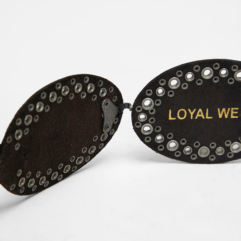 Loyal West Alta Buena Leather Belt In Calfskin-Black - Myra USA