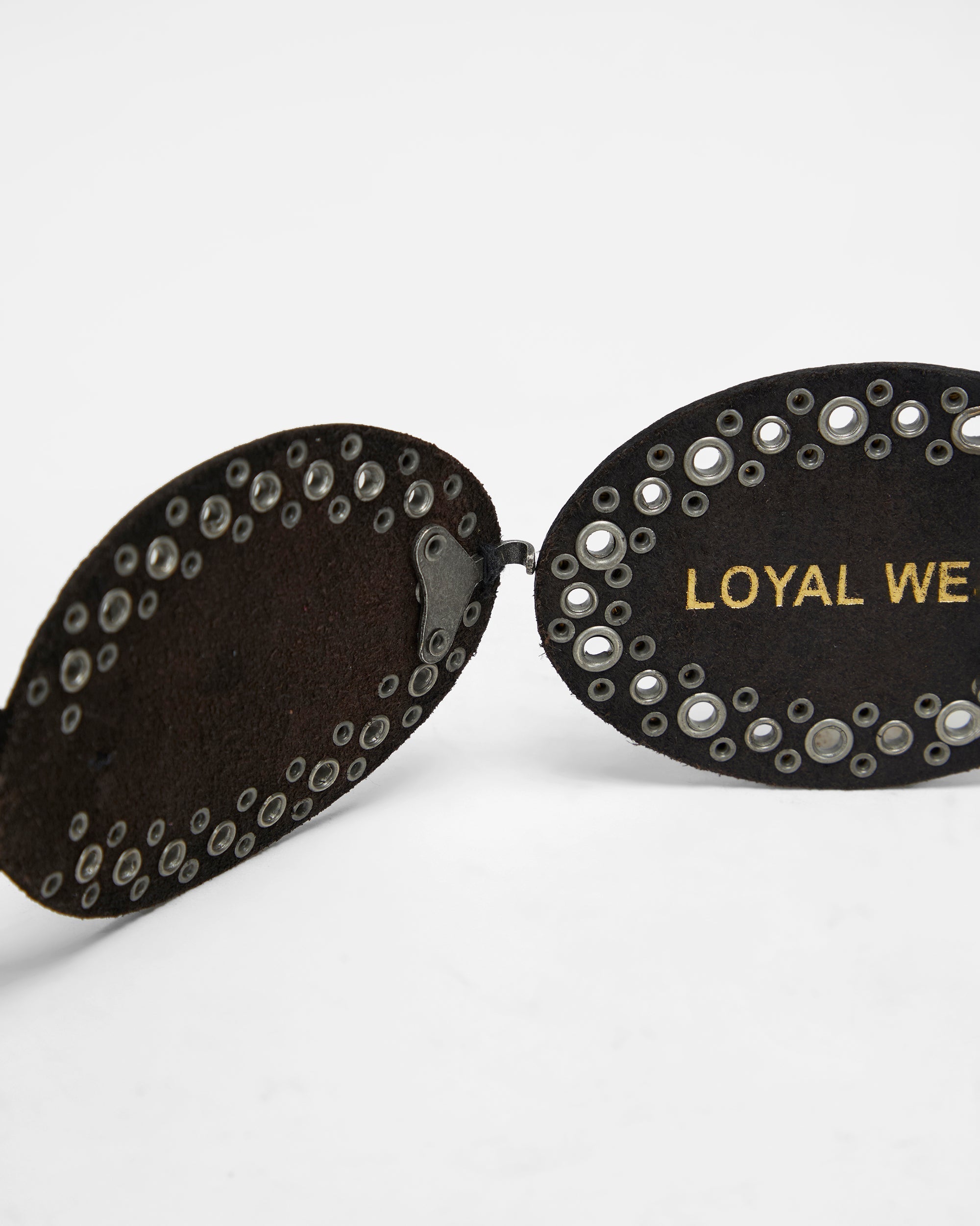 Loyal West Alta Buena Leather Belt In Calfskin-BLACK
