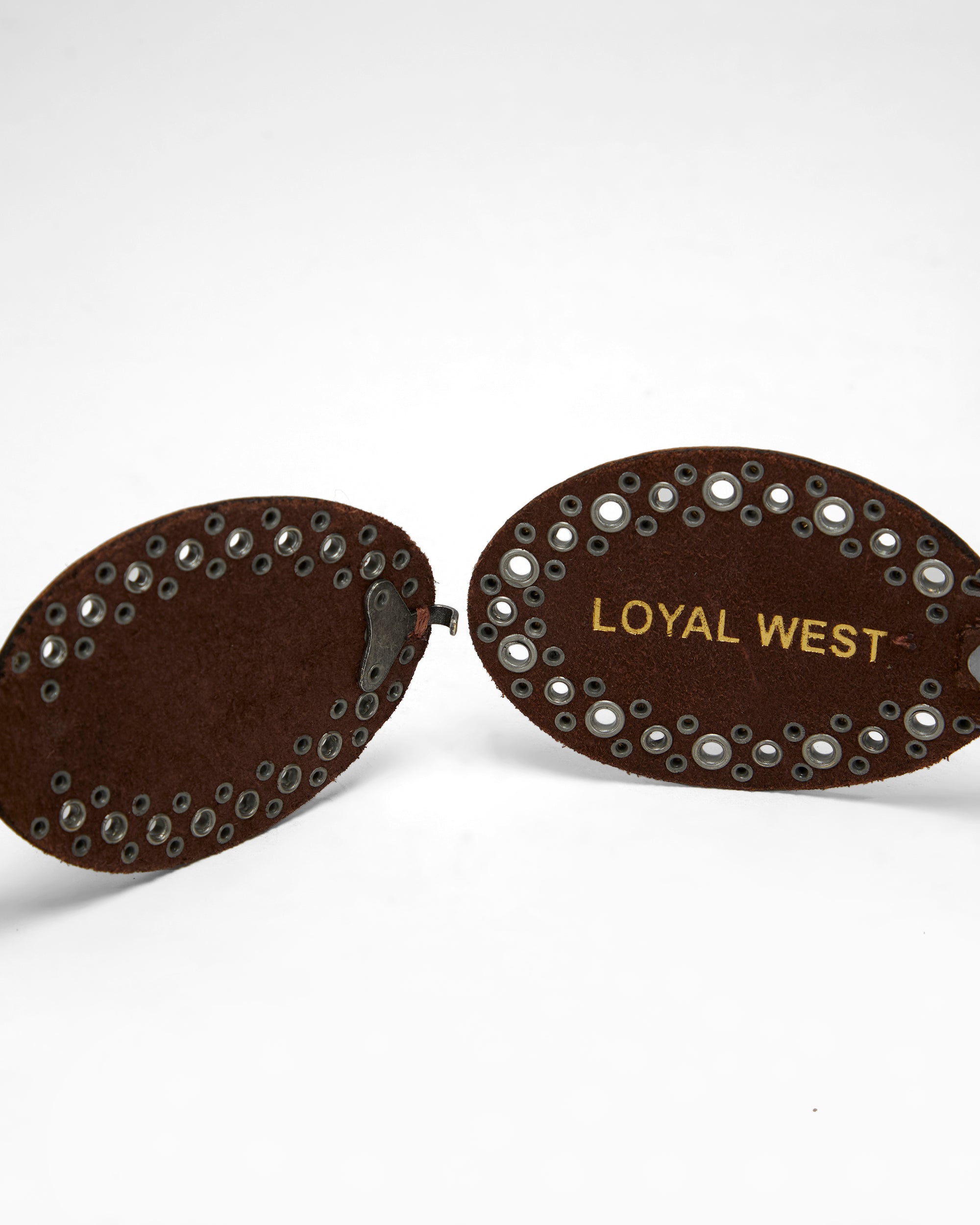 Loyal West Alta Buena Leather Belt In Calfskin-BROWN - Myra USA