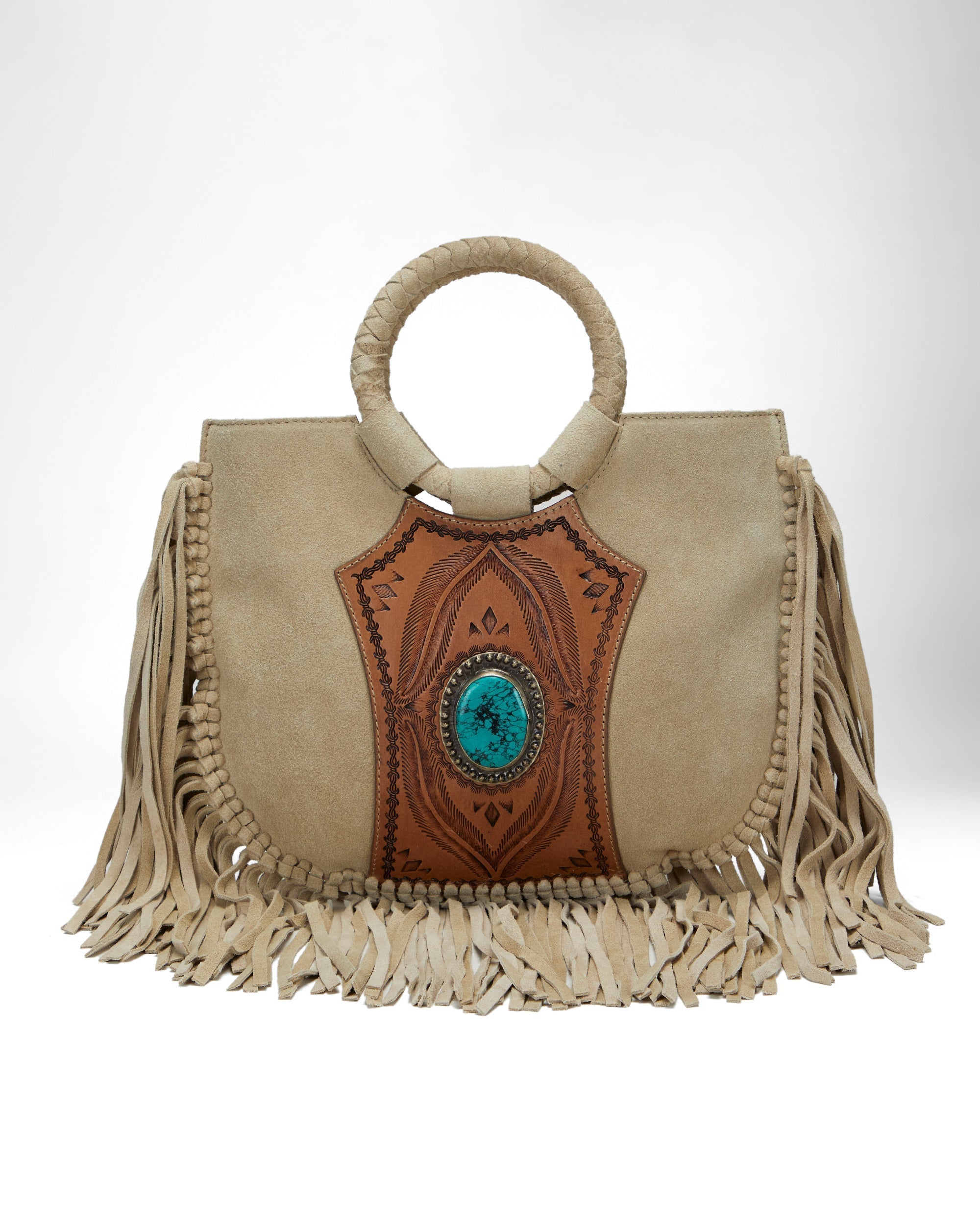 Loyal West SEDONA TASSLE BAG IN SUEDE LEATHER - Myra USA