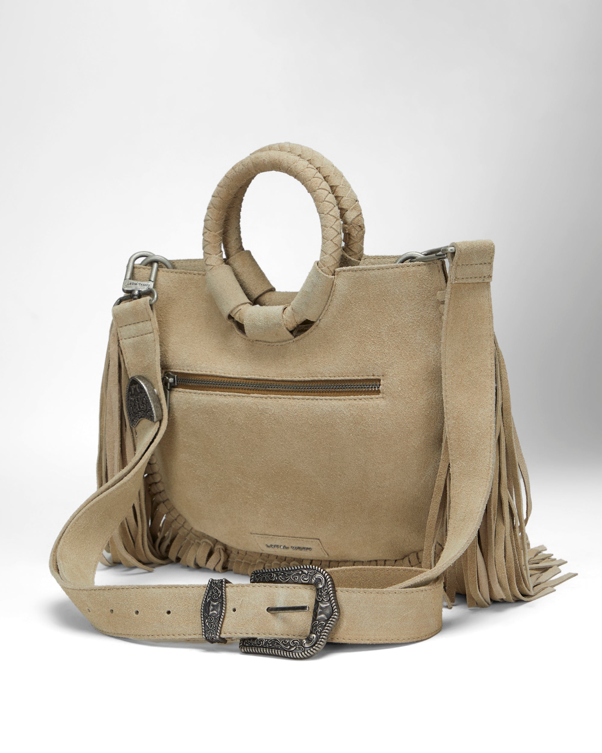 Loyal West SEDONA TASSLE BAG IN SUEDE LEATHER - Myra USA