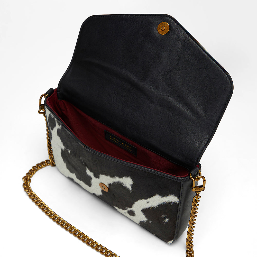 Loyal West LW ON THE GO MEDIUM CHAIN BAG IN COWHIDE AND CALFSKIN - Myra USA