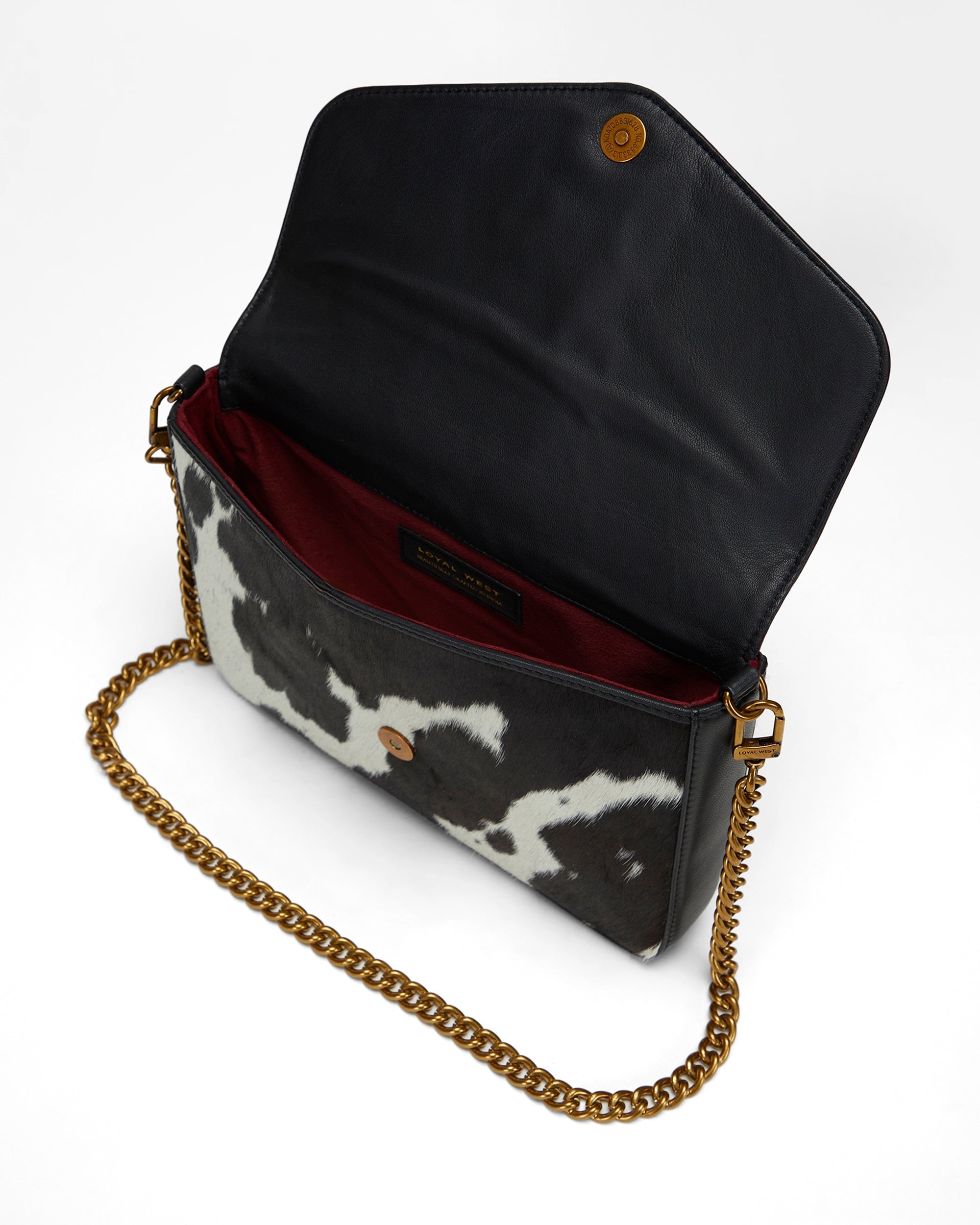 Loyal West LW ON THE GO MEDIUM CHAIN BAG IN COWHIDE AND CALFSKIN