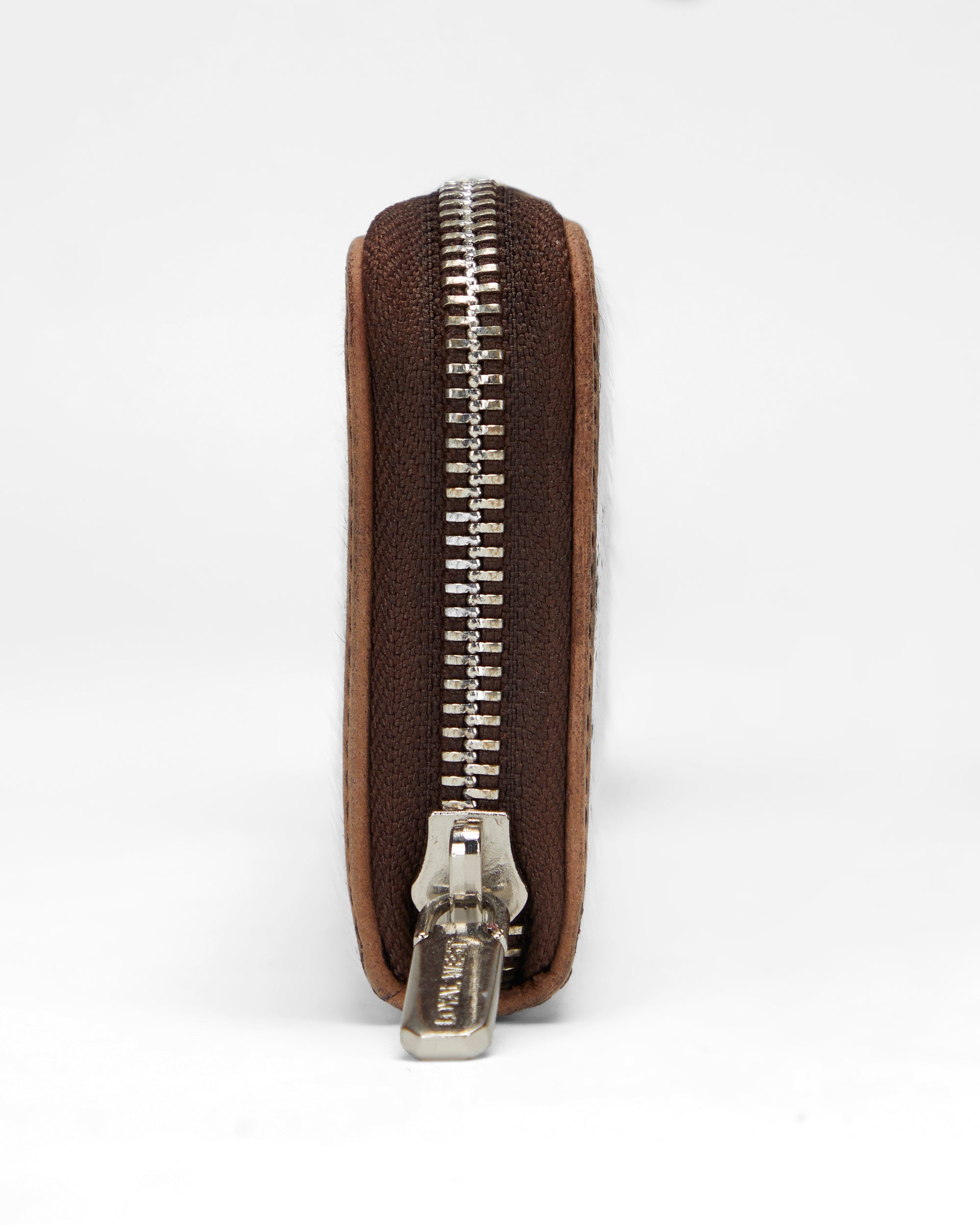 Loyal West RANCH ROAD JEWELERY CASE IN BROWN & WHITE COWHIDE - Myra USA