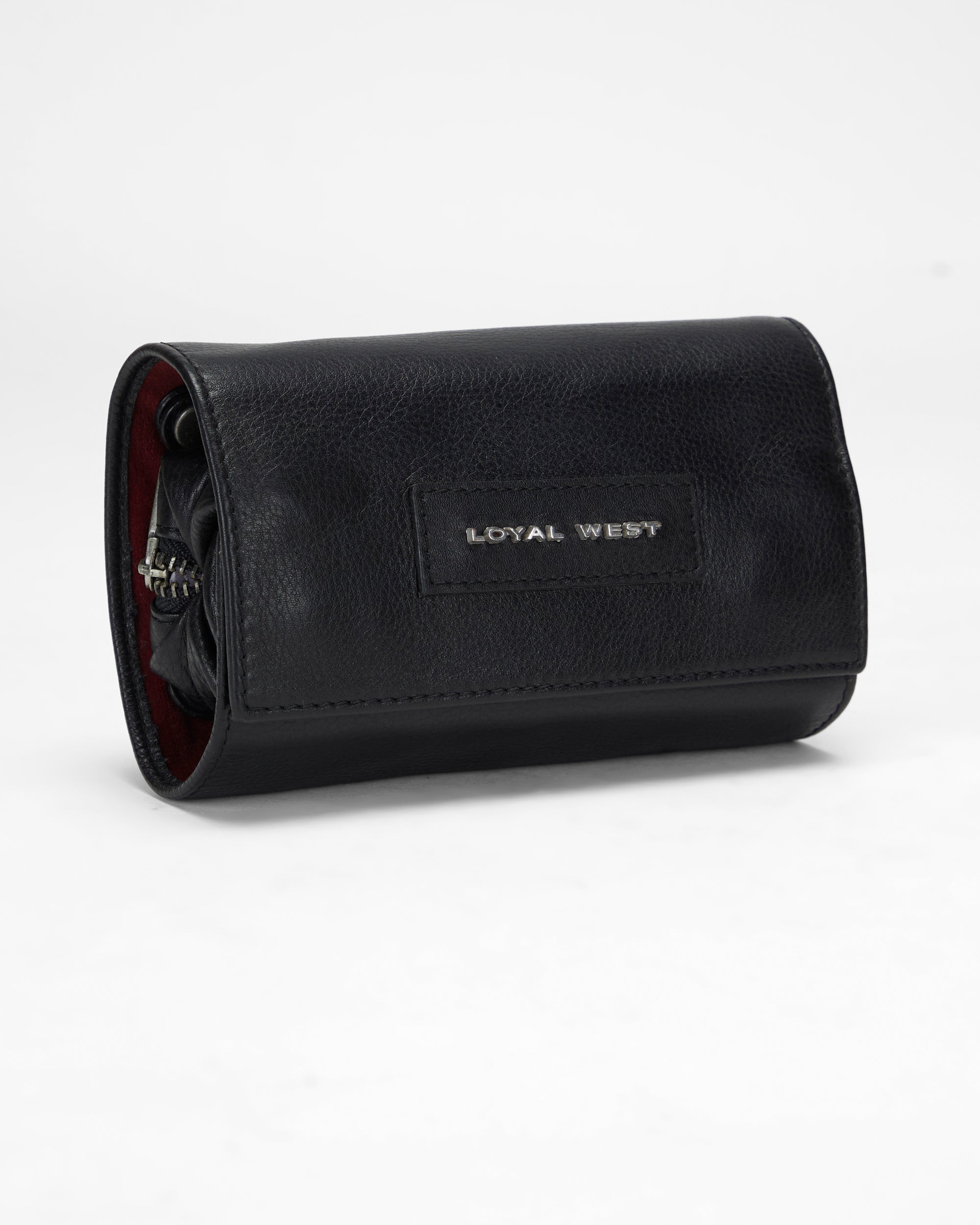 Loyal West CANYON JEWELRY CASE IN CALF LEATHER - BLACK
