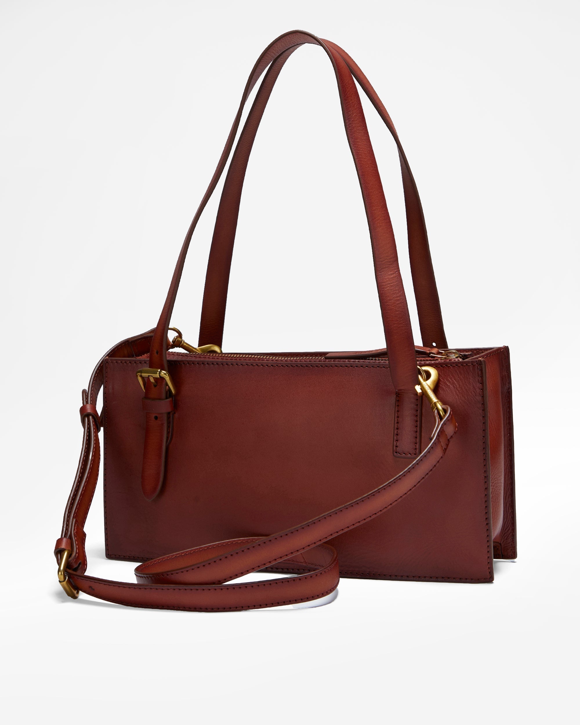 Loyal West MIVVA HANDTOOLED MINI BAG - SOFT WALNUT LEATHER