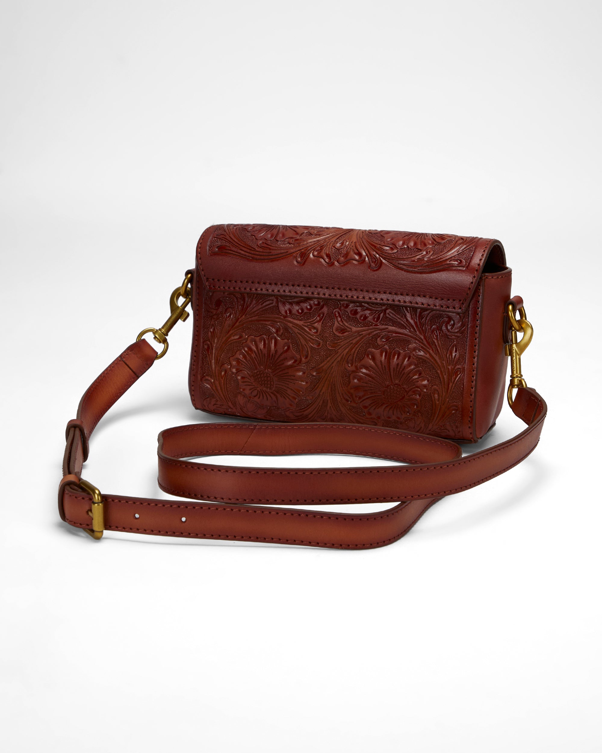 Loyal West SAVI MINI BAG IN HANDTOOLED LEATHER