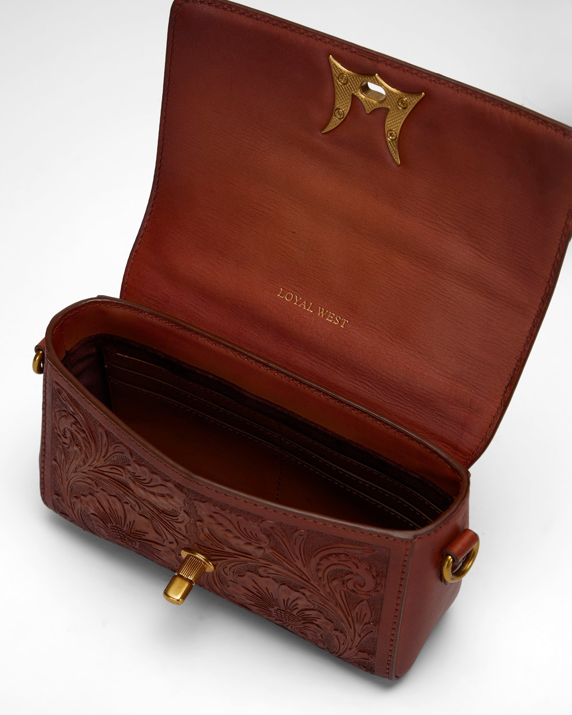 Loyal West SAVI MINI BAG IN HANDTOOLED LEATHER
