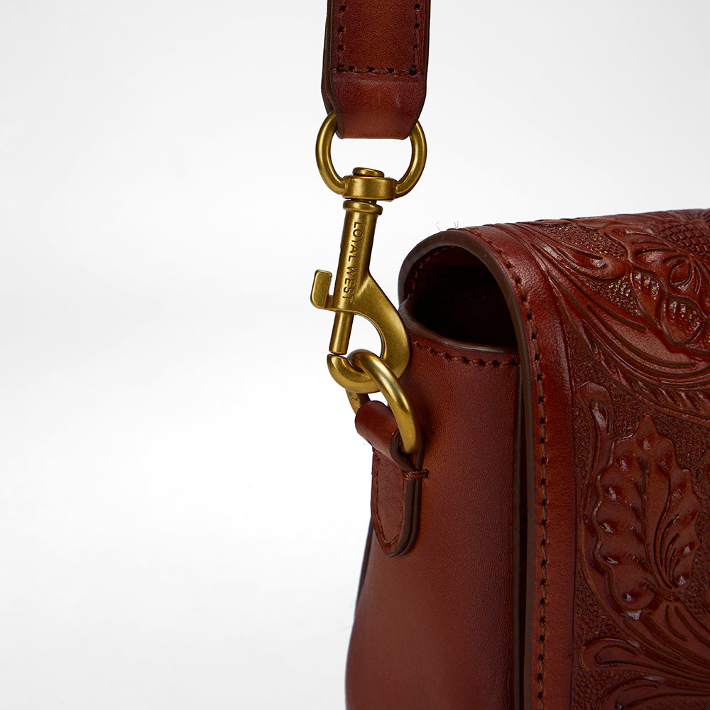 Loyal West SAVI MINI BAG IN HANDTOOLED LEATHER - Myra USA