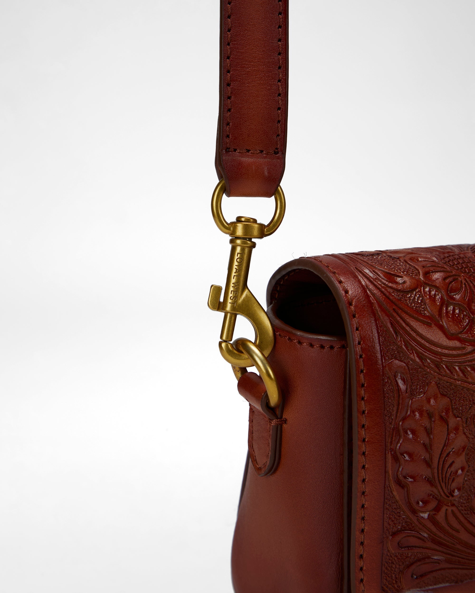 Loyal West SAVI MINI BAG IN HANDTOOLED LEATHER