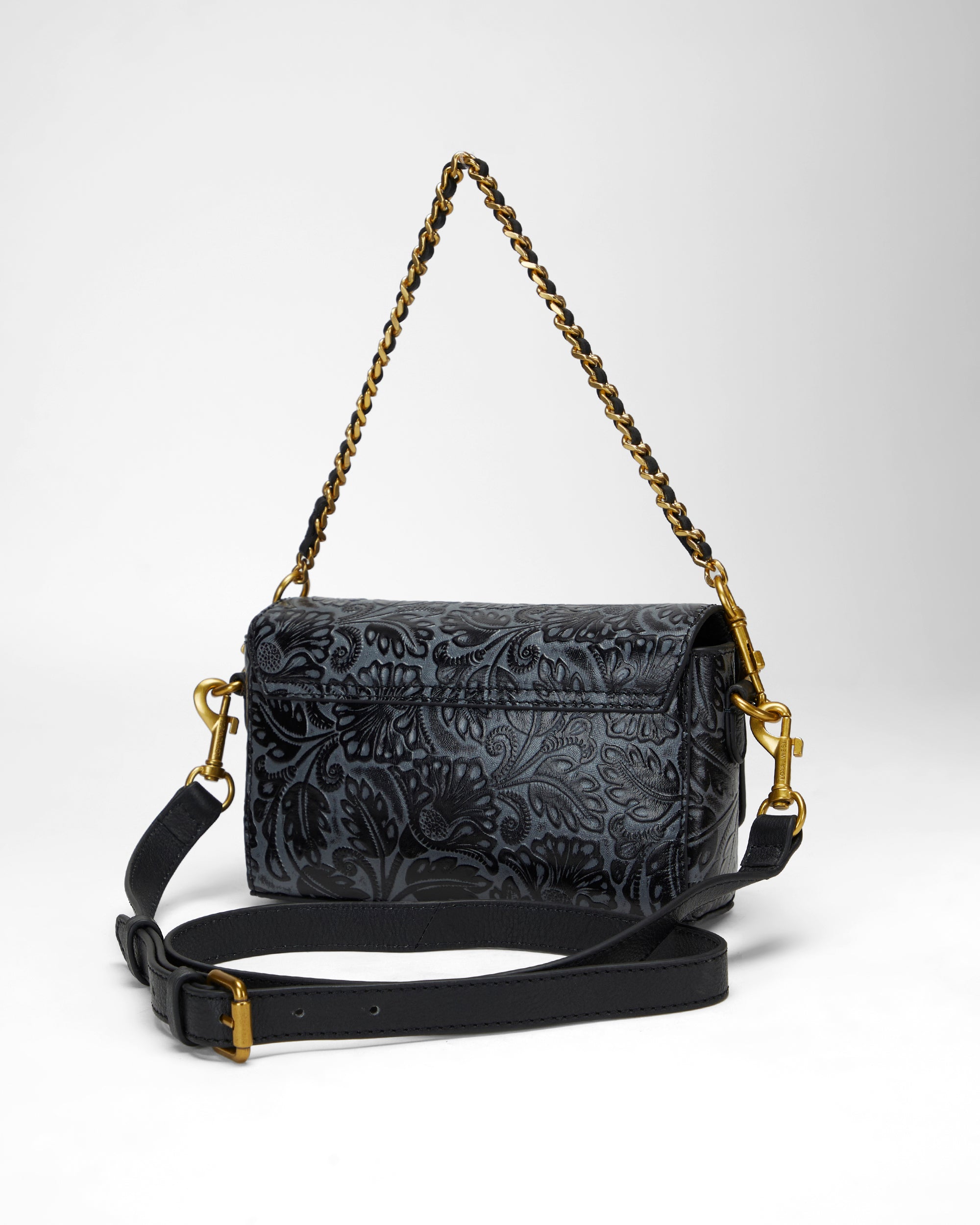 Loyal West SAVI MINI BAG IN CALF LEATHER - BLACK - Myra USA