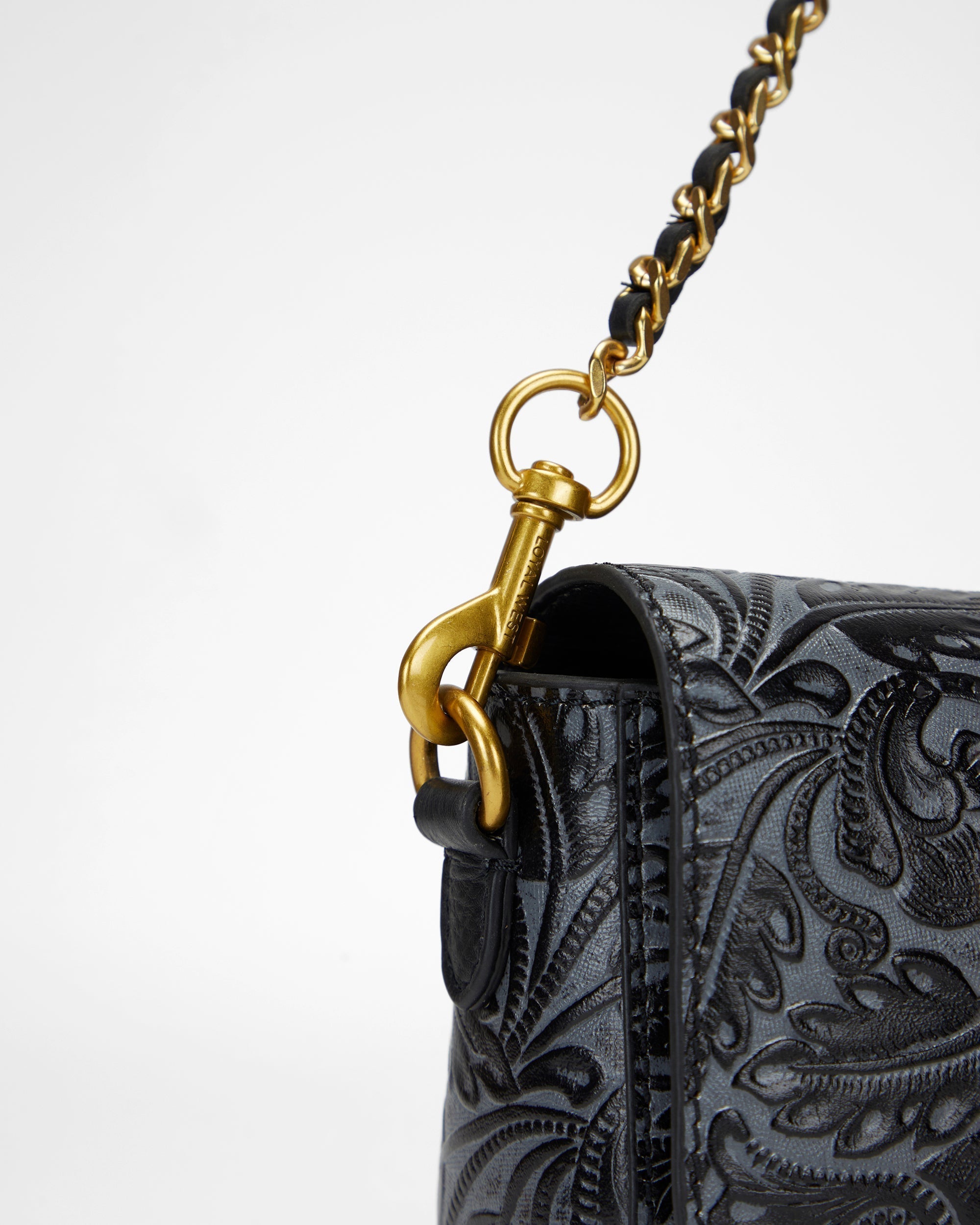 Loyal West SAVI MINI BAG IN CALF LEATHER - BLACK - Myra USA