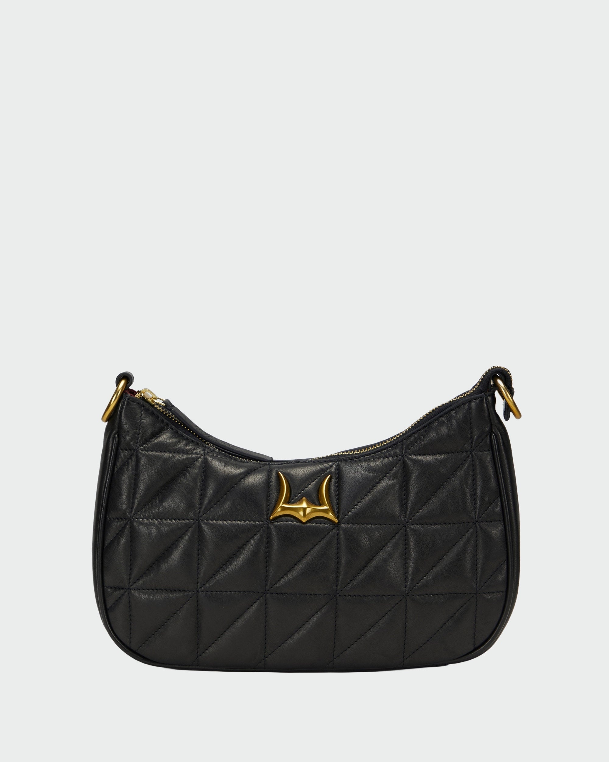 Loyal West JOE QUILTED NAPPA LEATHER BAG-BLACK - Myra USA