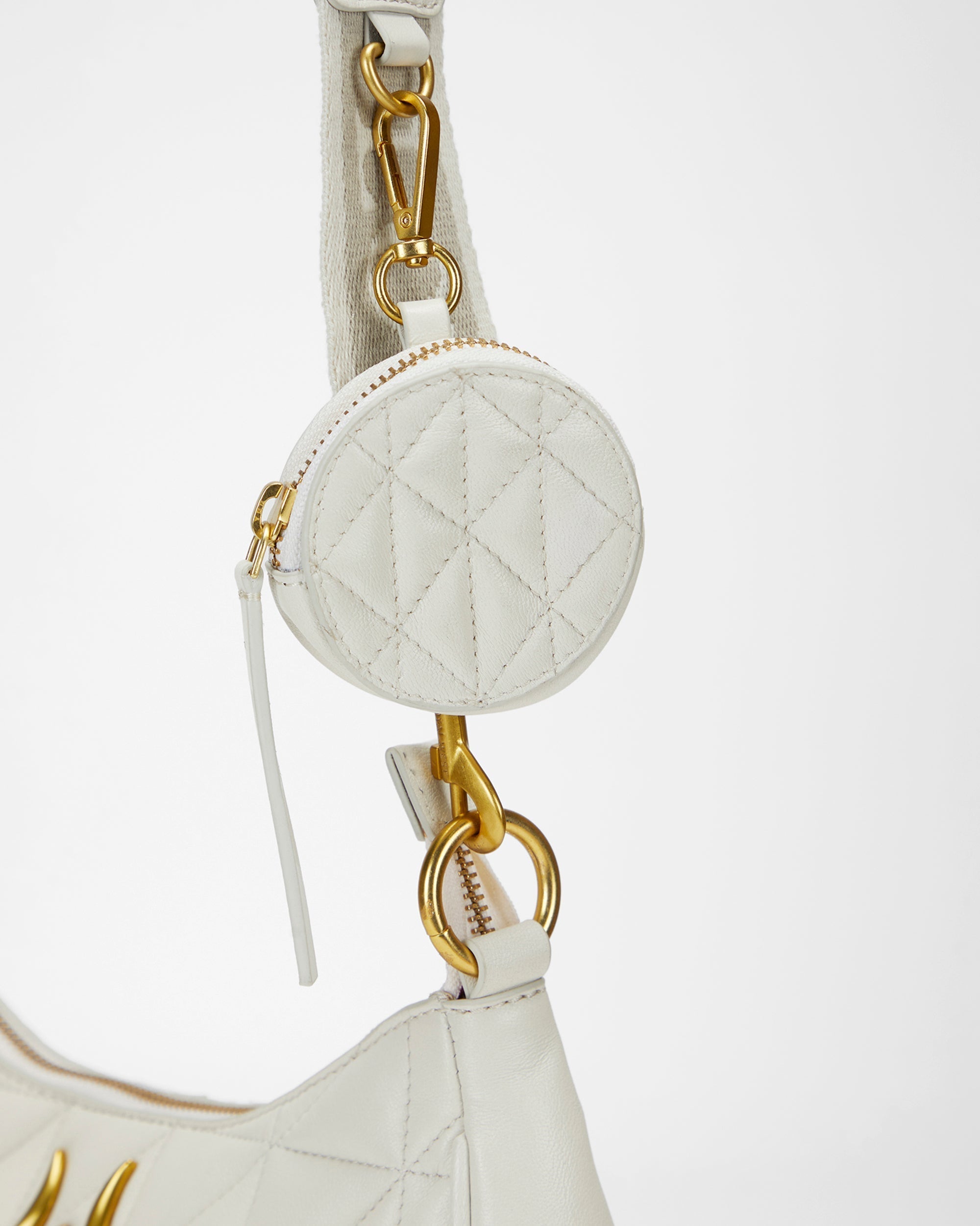 Loyal West JOE QUILTED NAPPA LEATHER BAG-WHITE - Myra USA