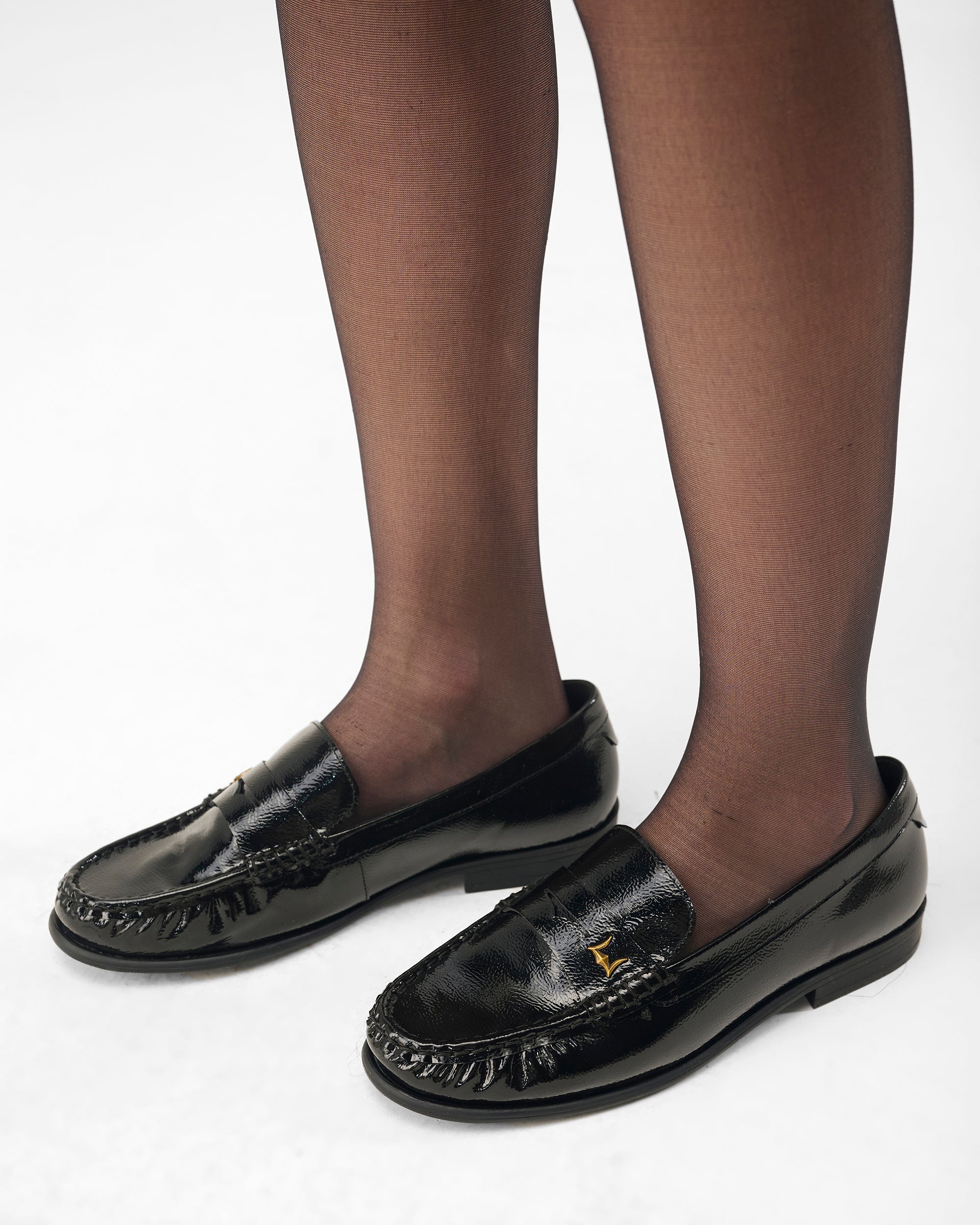Loyal West LEATHER LOAFERS - BLACK