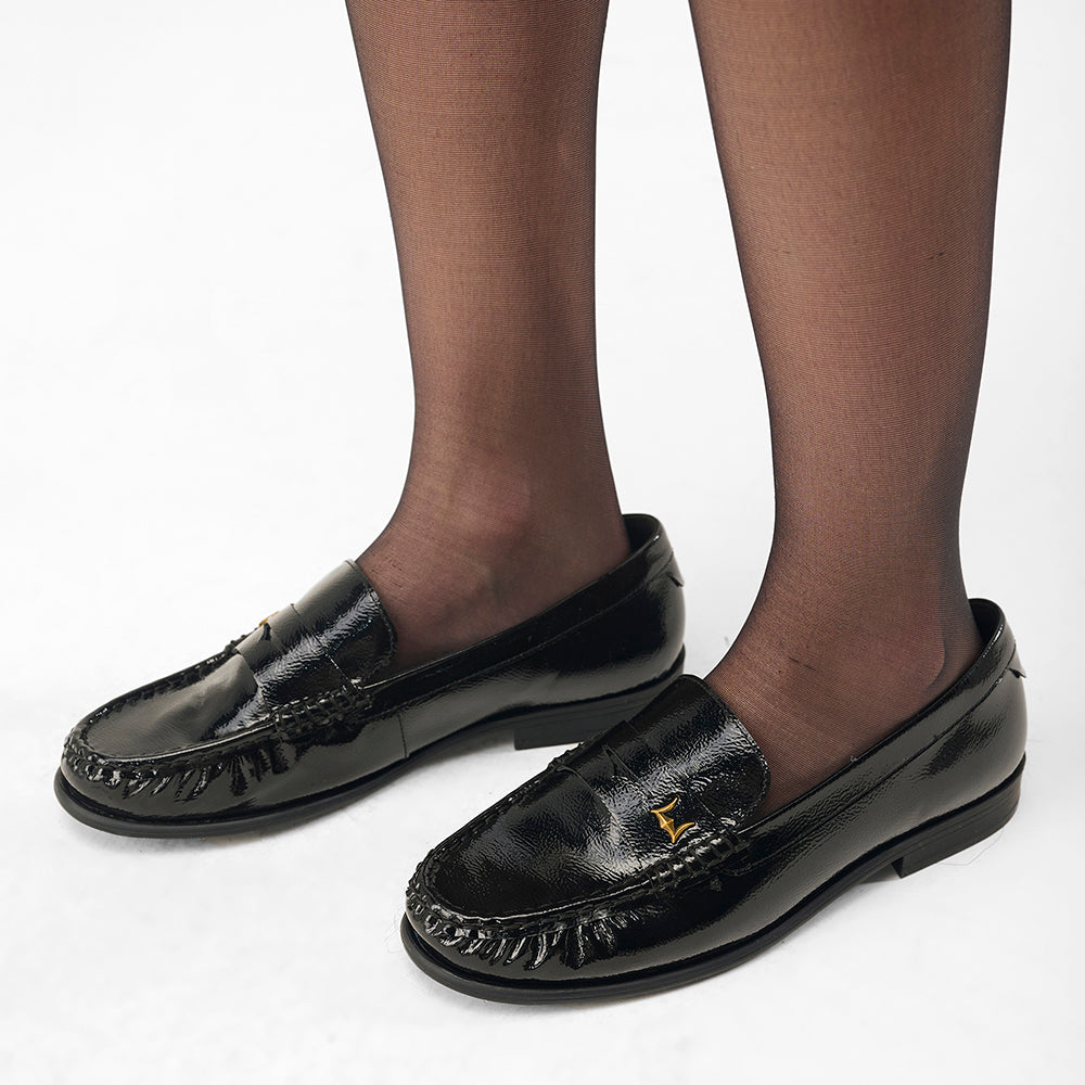 Loyal West LEATHER LOAFERS - BLACK - Myra USA