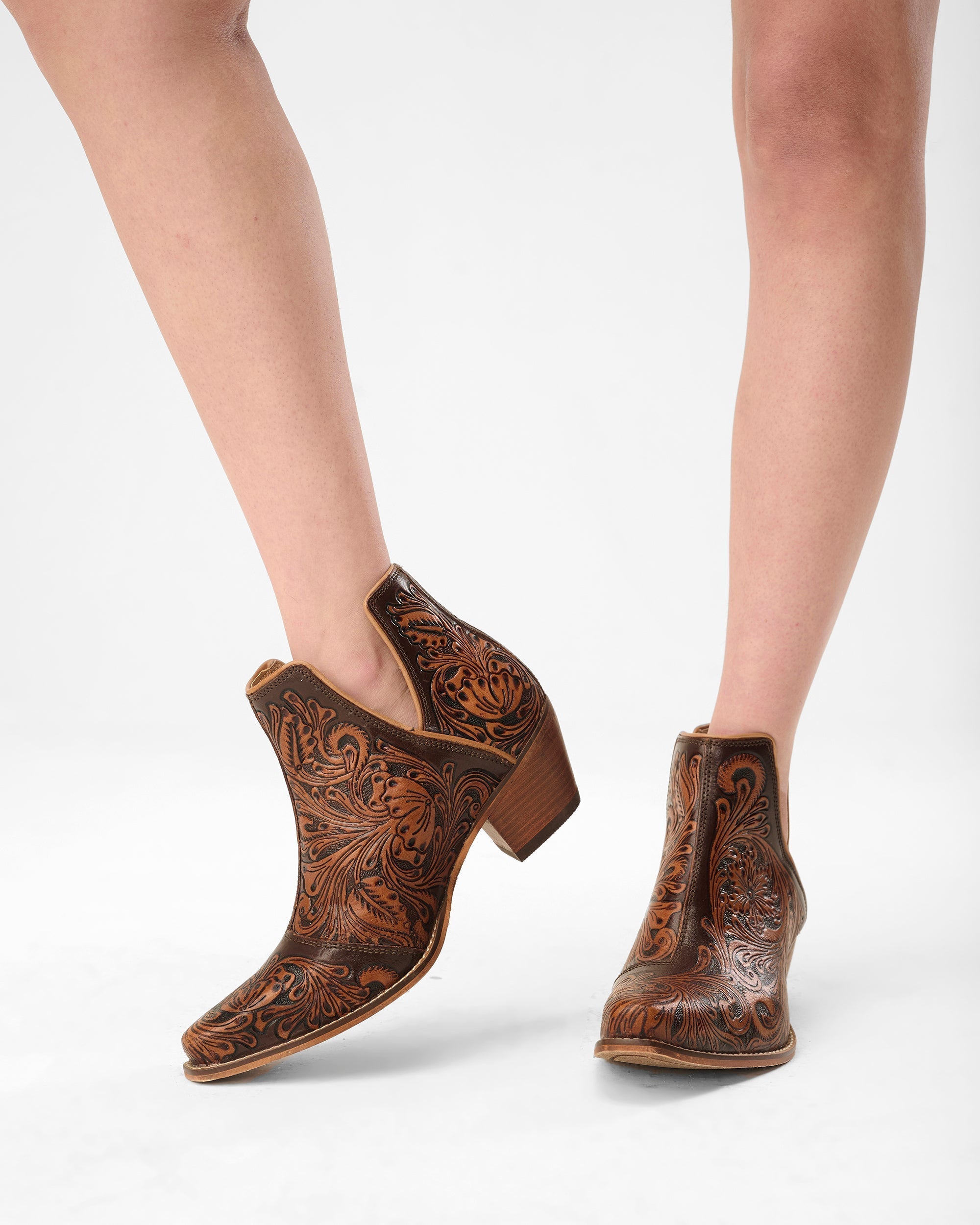 LOYAL WEST X MYRA Handtooled Booties