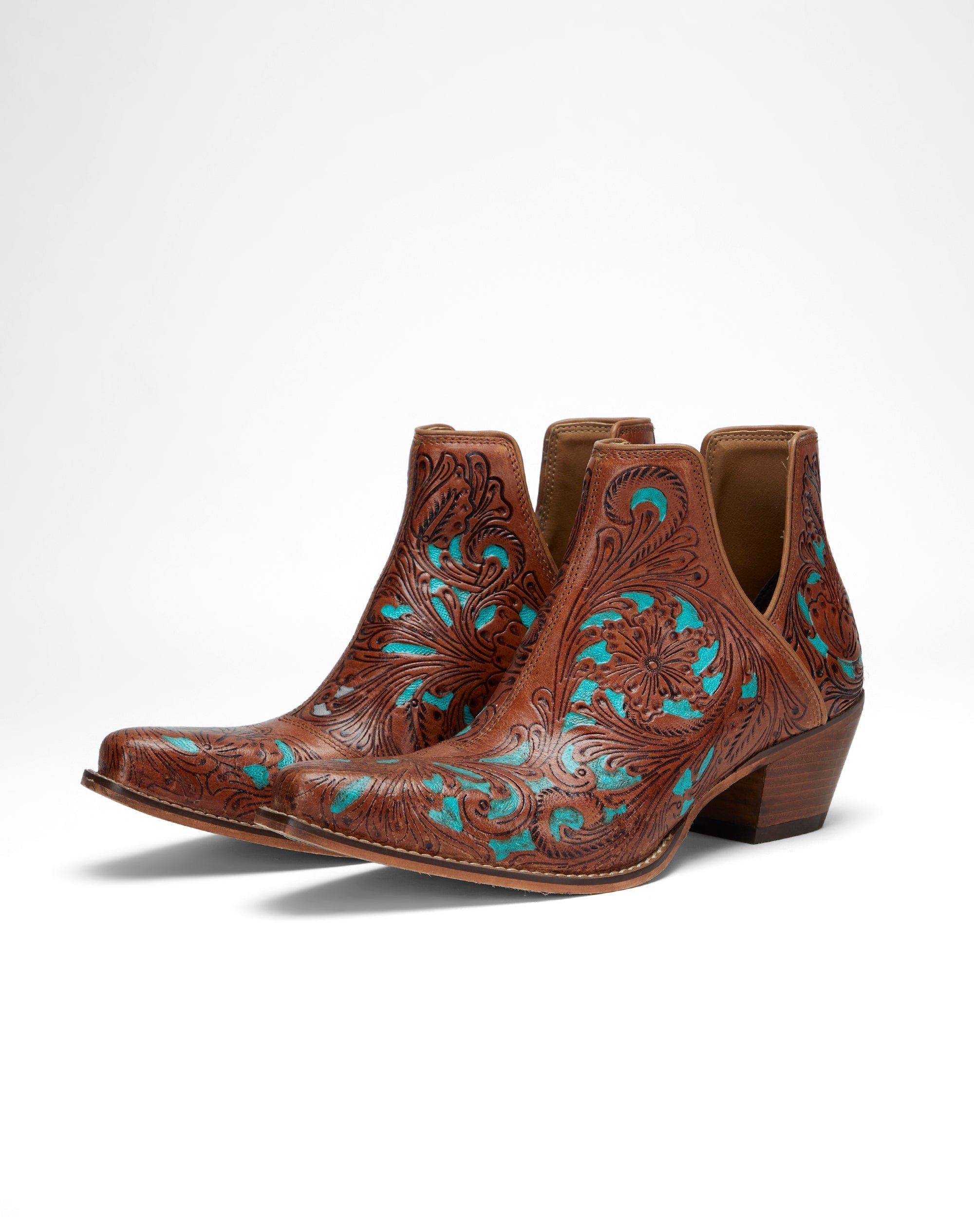 LOYAL WEST X MYRA Handtooled Booties