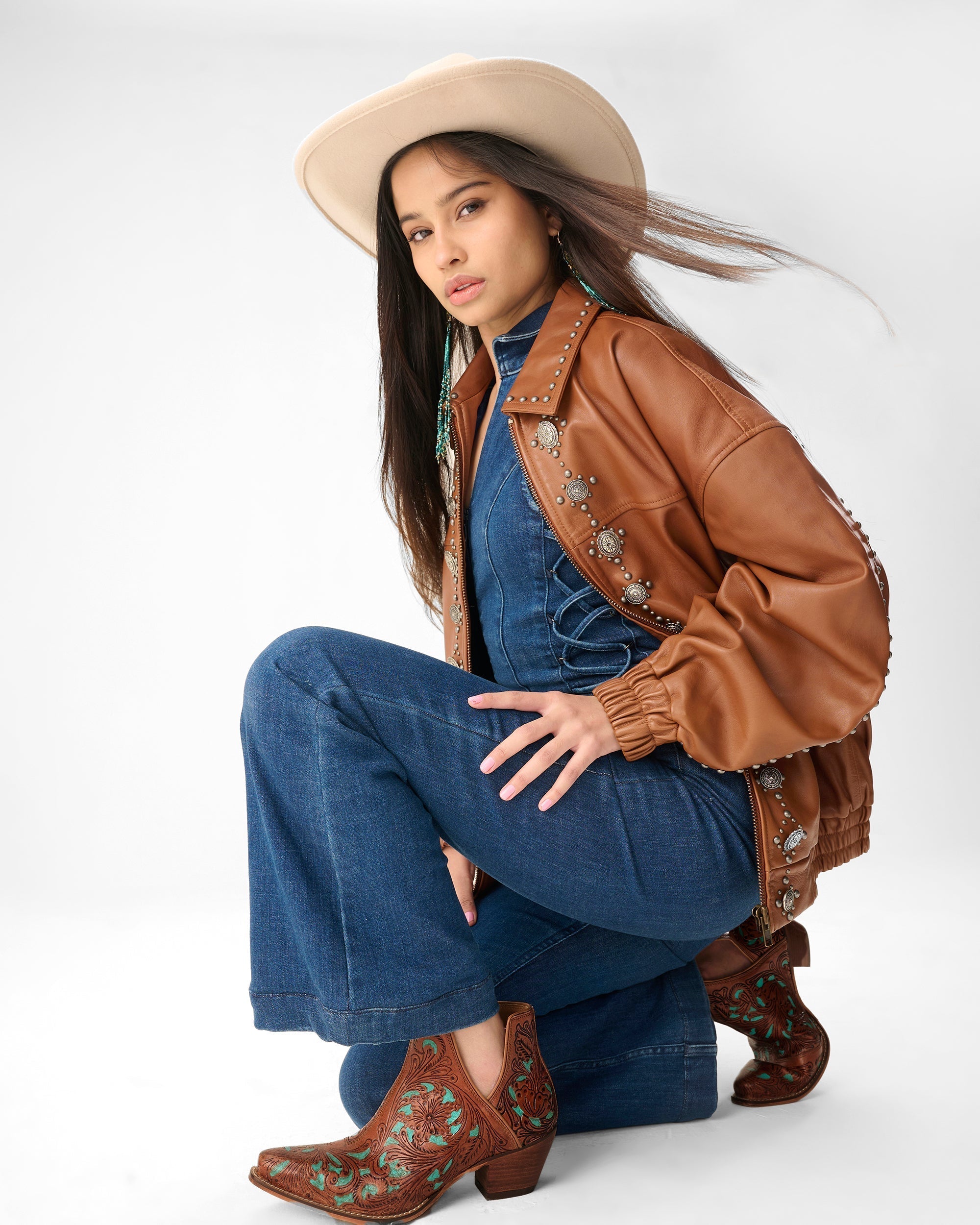LOYAL WEST X MYRA Handtooled Booties