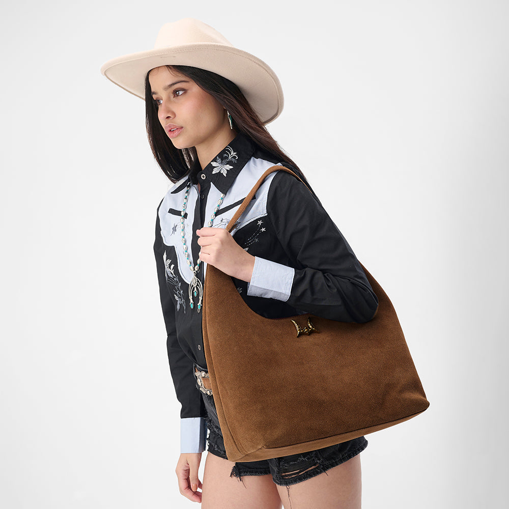 Loyal West LW LARGE PURSE - IN SUEDE LEATHER - Myra USA