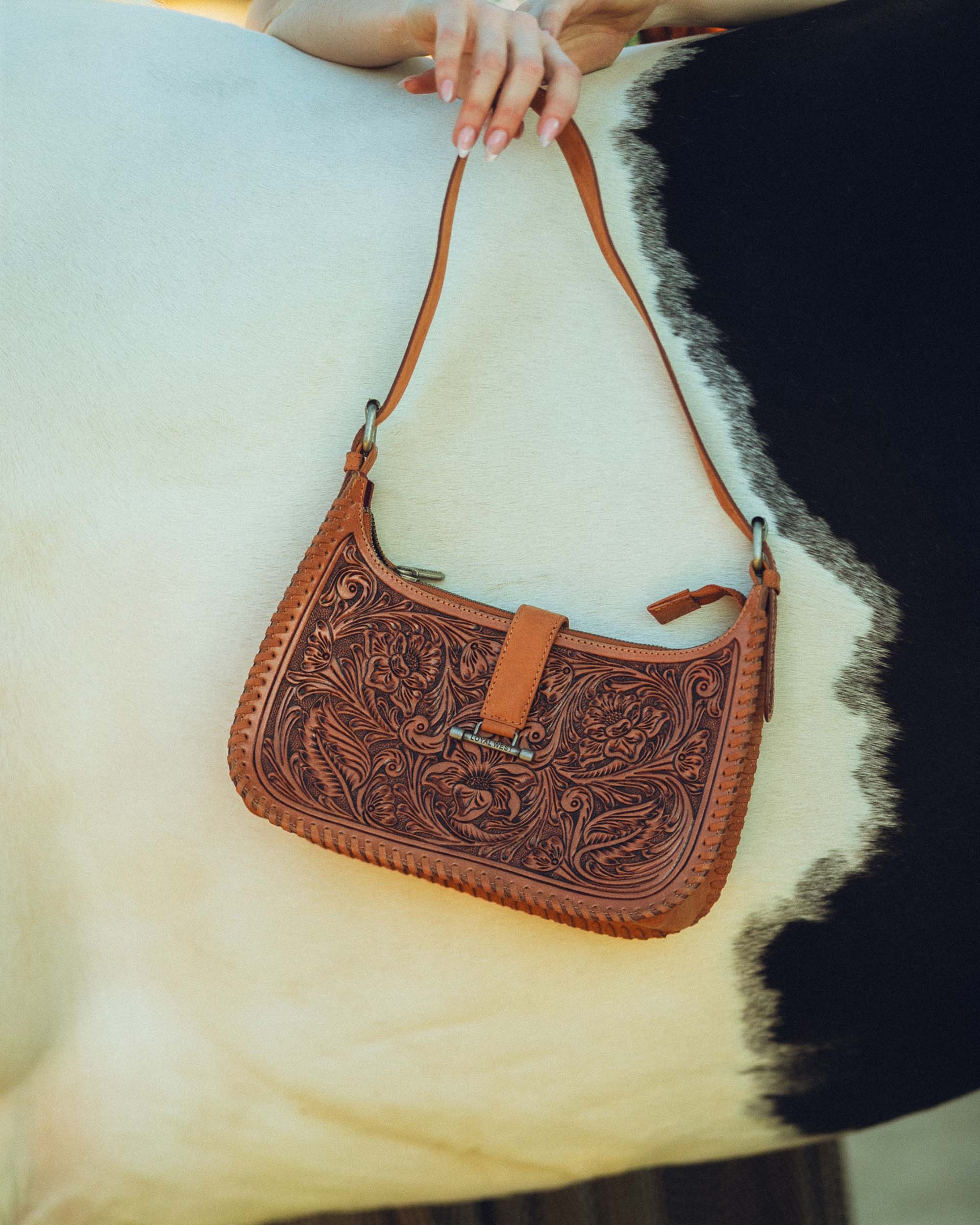 Loyal West Dannia Large Purse - Saddle Brown - Myra USA