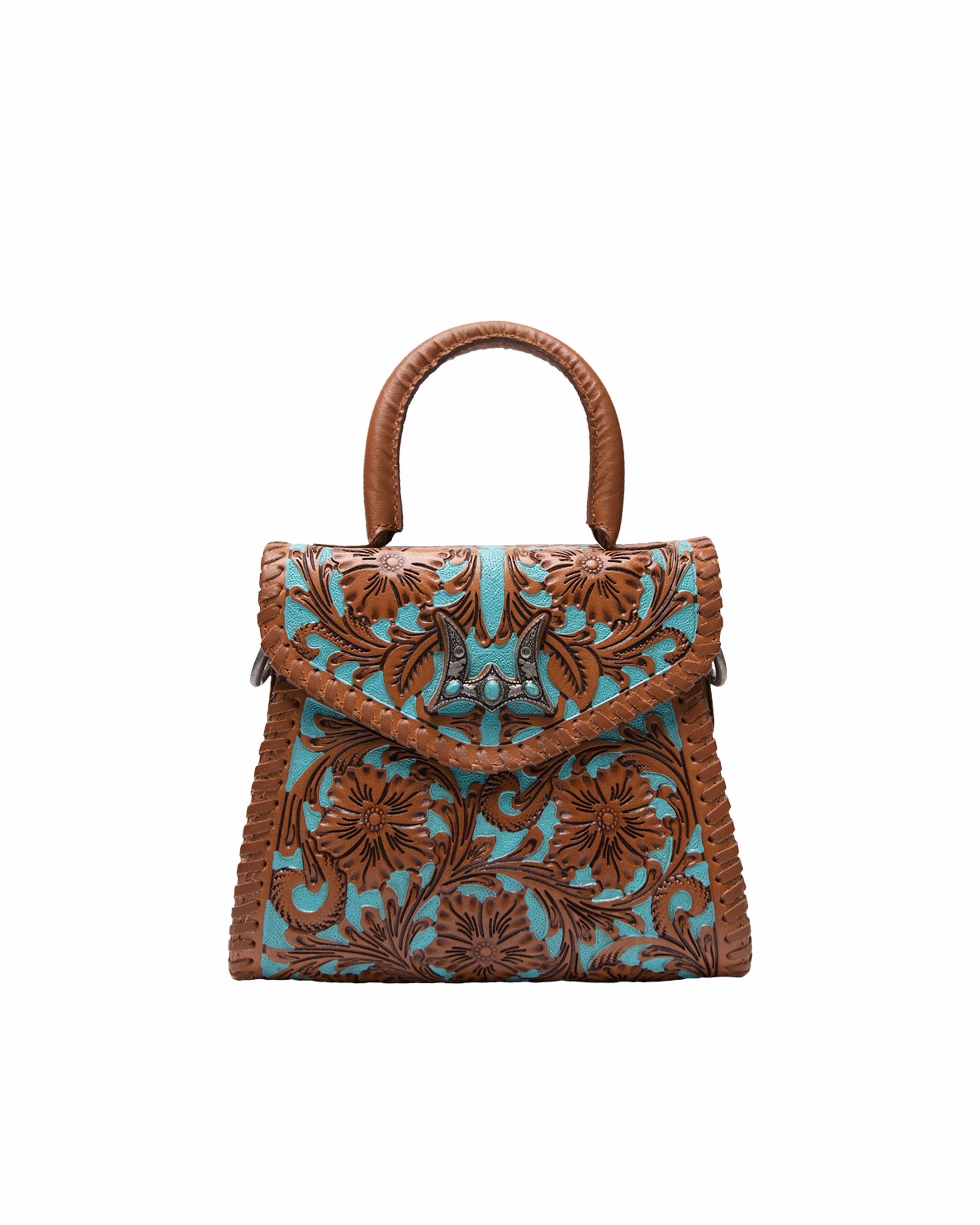 Loyal West Leon Mini Handle Purse - Whiskey & Water - Myra USA