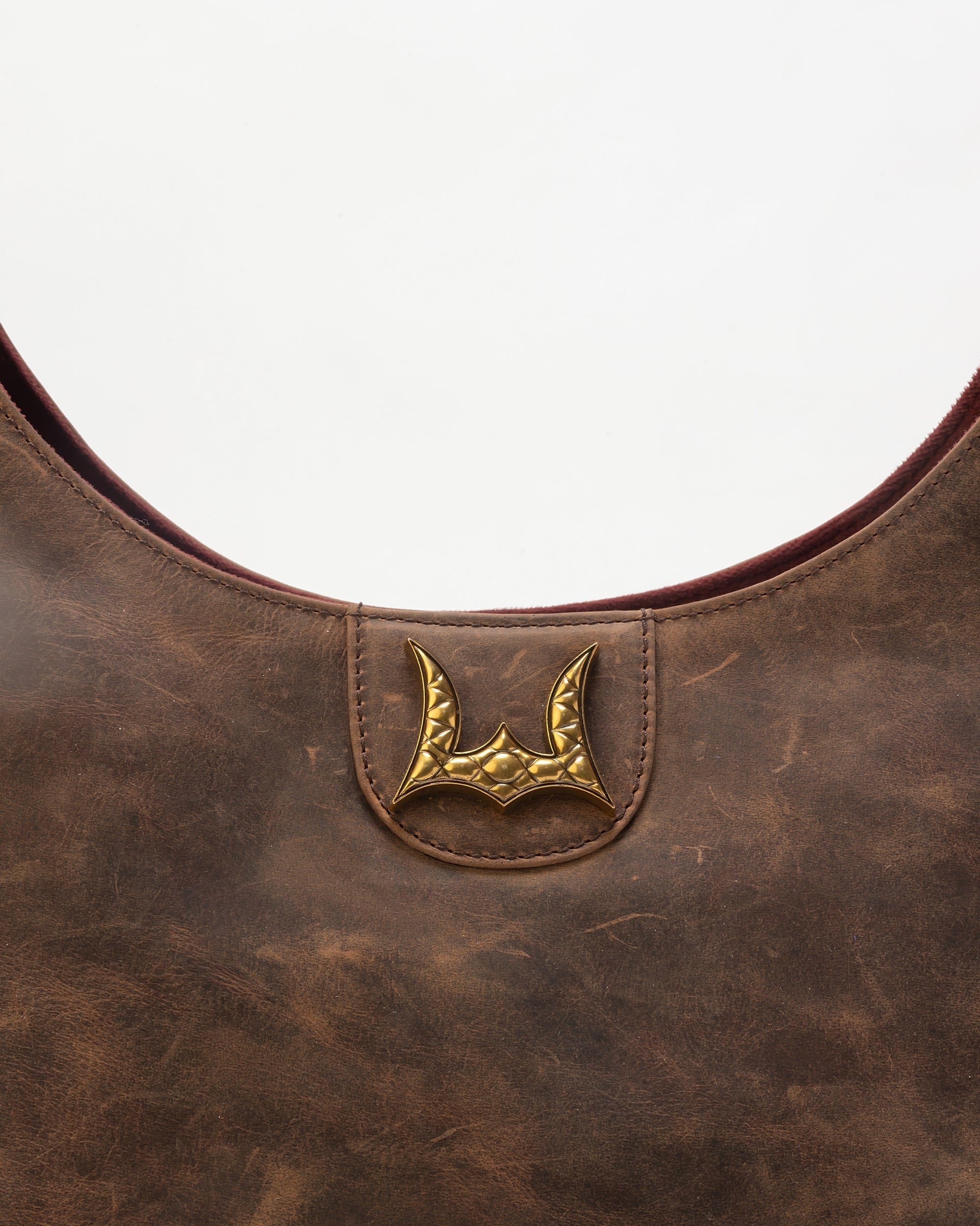 Lw Large Purse In Brunette Leather - Myra USA