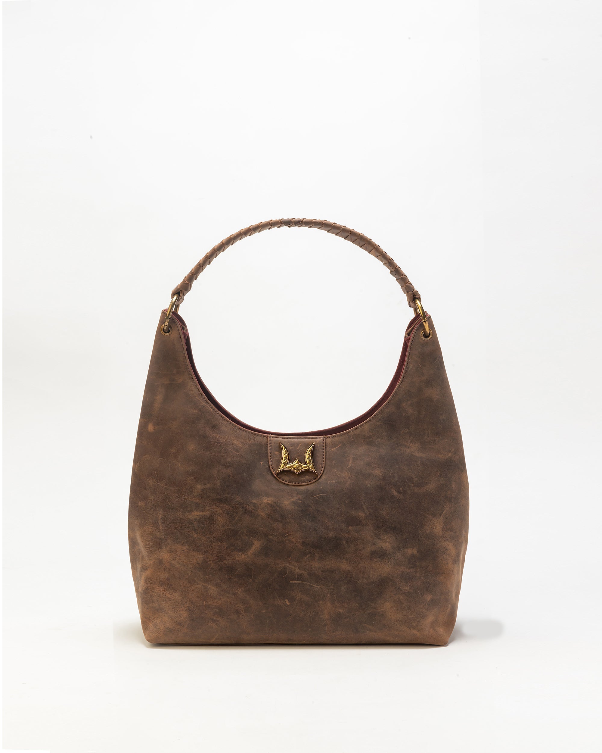 Lw Large Purse In Brunette Leather - Myra USA