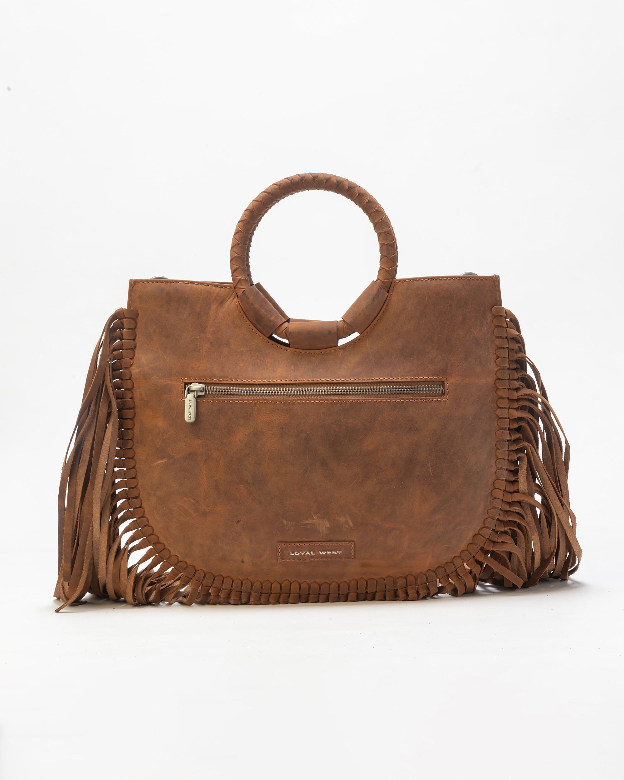 Sedona Tassle Bag In Saddle Brown - Myra USA