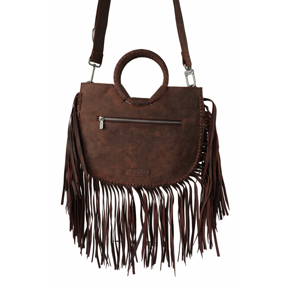 Sedona Tassle Bag - Oiled Ruby Leather - Myra USA