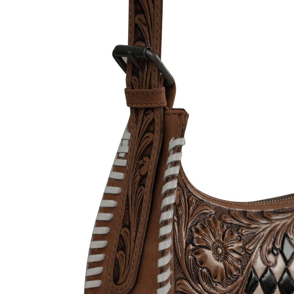HANDTOOLED DANNIA MEDIUM PURSE CHECKERED EDITION - Myra USA