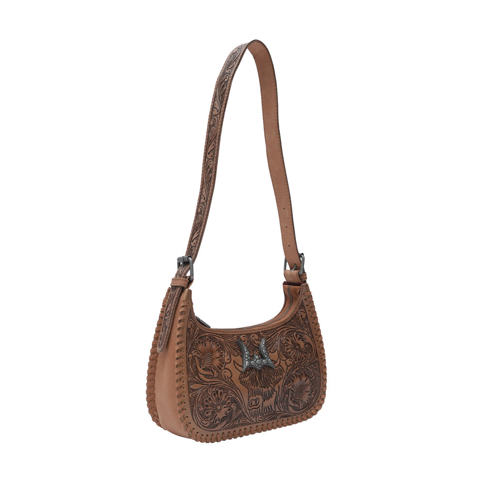 HANDTOOLED DANNIA MEDIUM PURSE – CATTLE - Myra USA