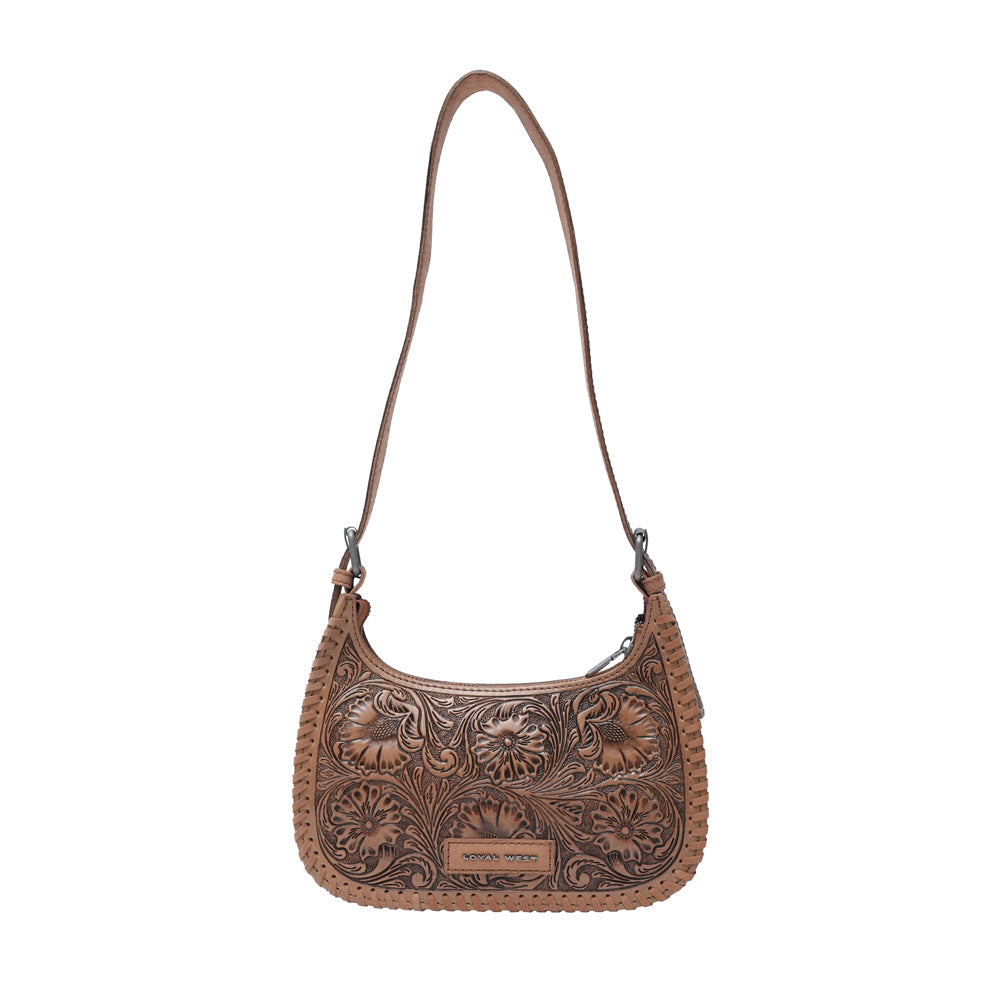 HANDTOOLED DANNIA MEDIUM PURSE – CATTLE - Myra USA