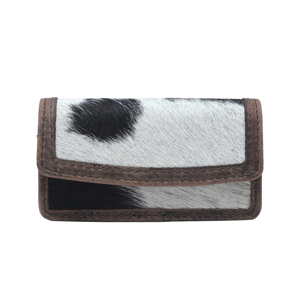 CATTLE LIPSTICK CASE - BLACK & WHITE COWHIDE - Myra USA