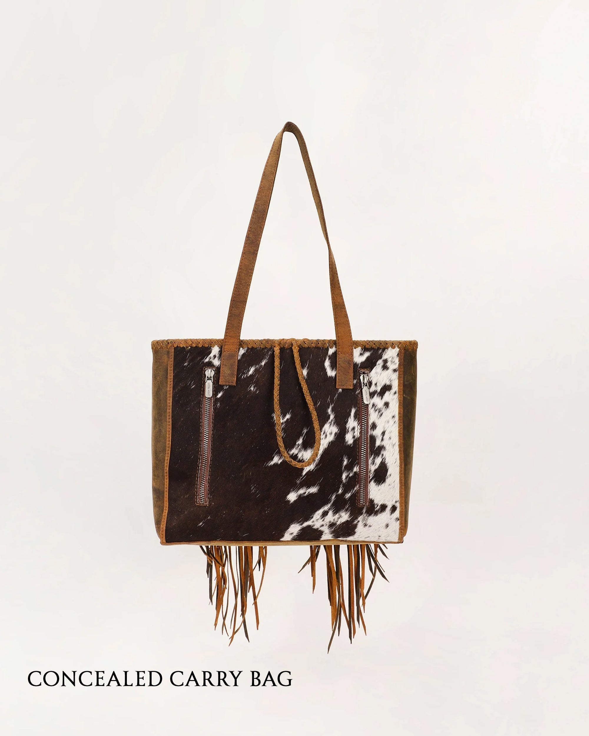 Loyal West Hide And Fringe Medium Cowhide Purse