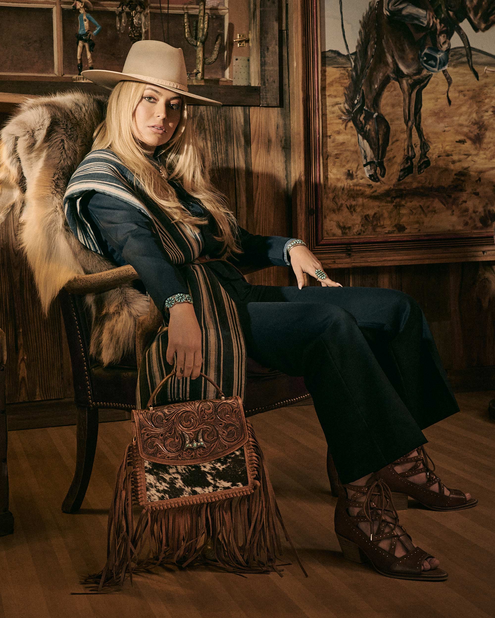 Loyal West Classic Flap Medium Tassle Bag - Myra USA