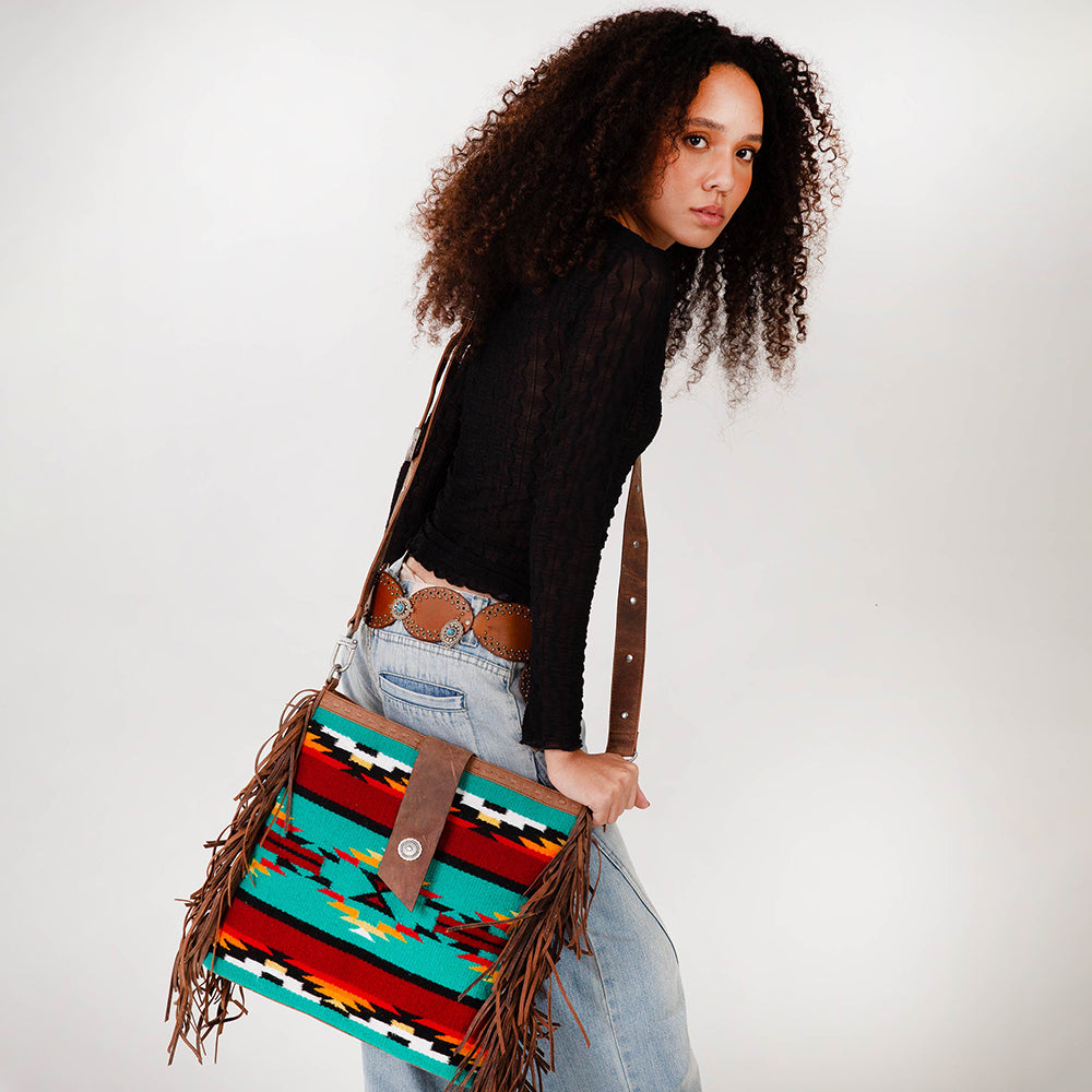 Loyal West Long Chap Cowhide Tassle Bag - Myra USA