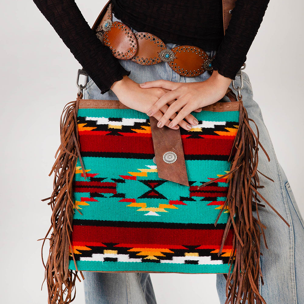 Loyal West Long Chap Cowhide Tassle Bag - Myra USA