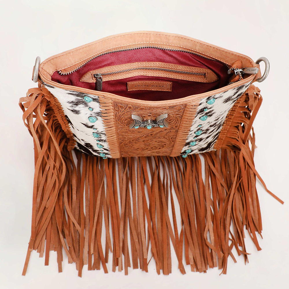 Loyal West Tucson Cowhide Tassle Bag - Myra USA