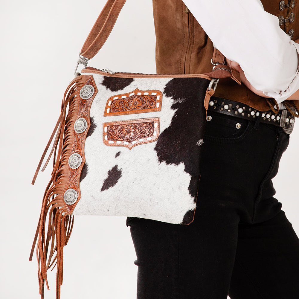 Loyal West Ranch Queen Cowhide Tassle-Bag - Myra USA