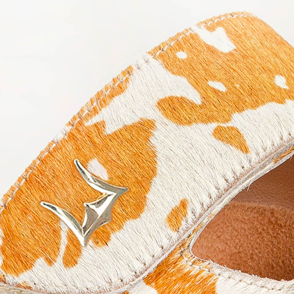Loyal West Deen Canyon Sandals - Brown And White Cowhide - Myra USA