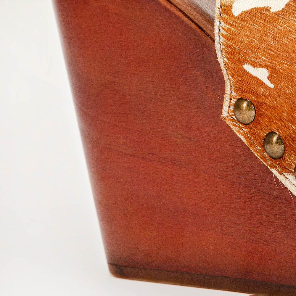 Loyal West Amelia Sandals Brown And White Cowhide - Myra USA